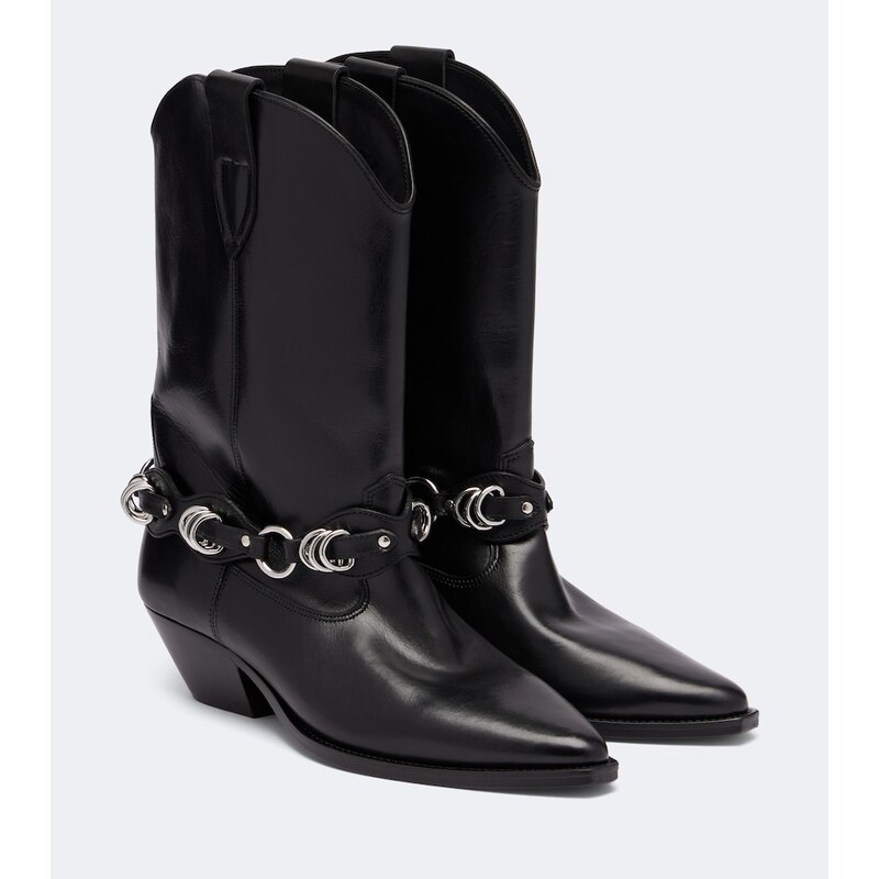 Isabel Marant Duerto embellished leather cowboy boots