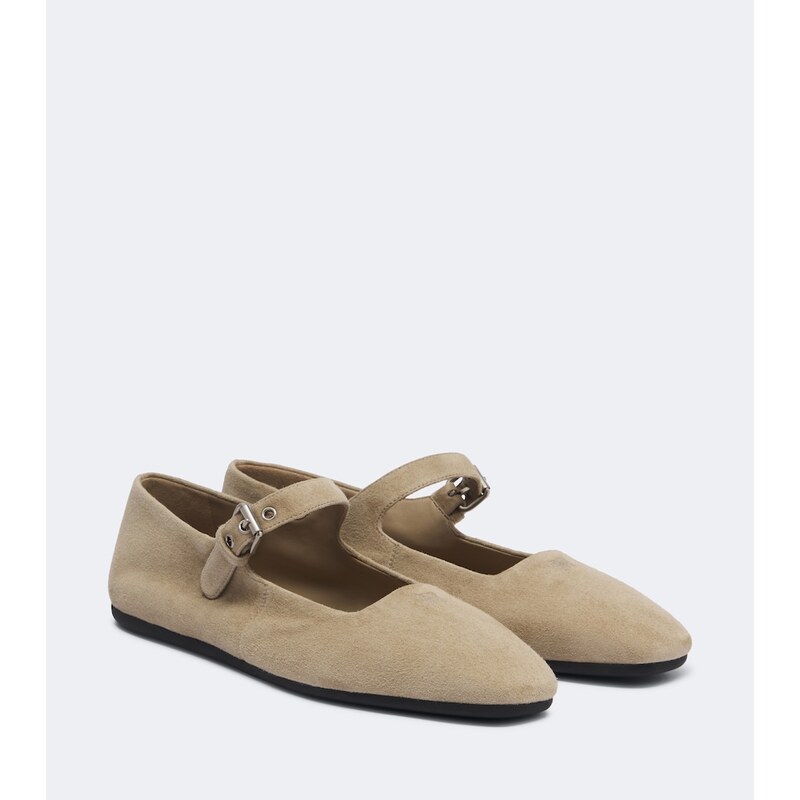 Miu Miu Suede Mary Jane flats