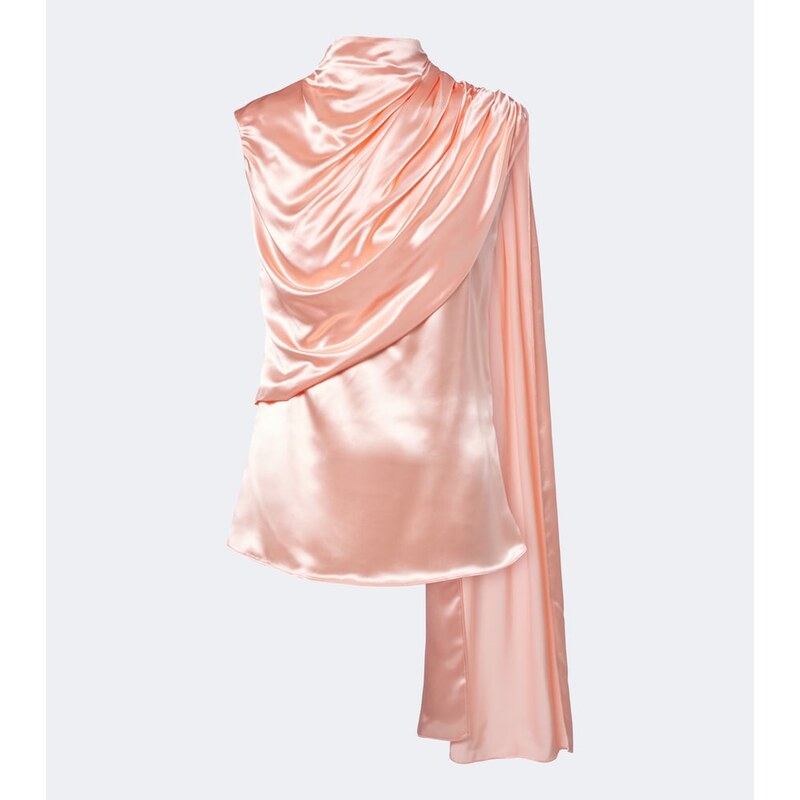 Mugler Draped satin top