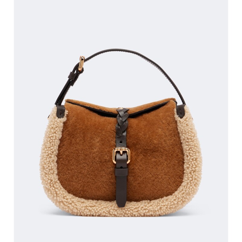 Etro Pony Small shearling top-handle bag