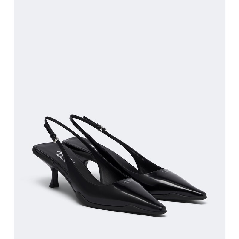 Prada Leather slingback pumps