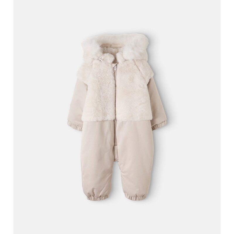 Donsje Baby Maevie hooded cotton-blend onesie