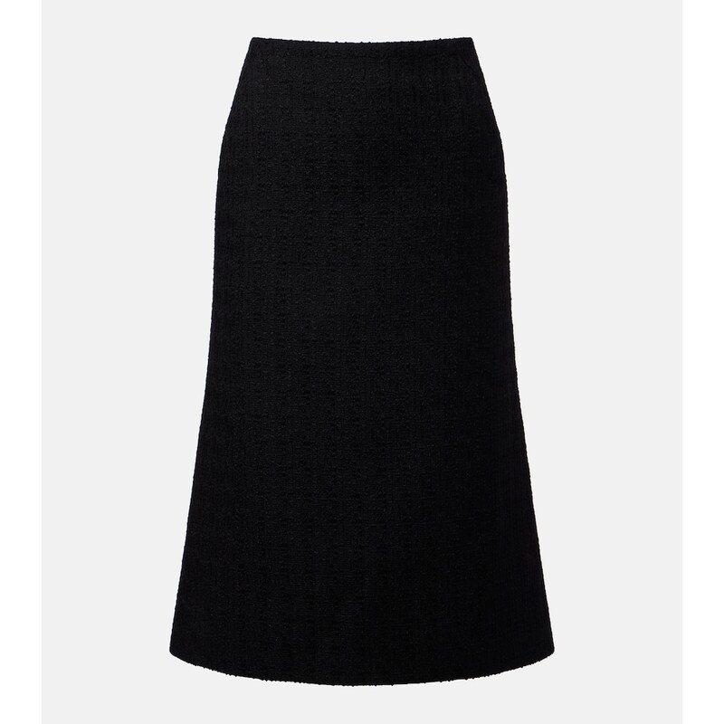 McQueen Wool and mohair midi skirt