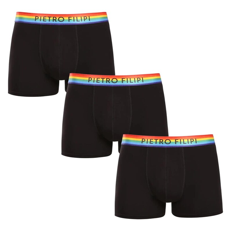 PIETRO FILIPI Pánské boxerky rainbow 3PACK (3PBG1)