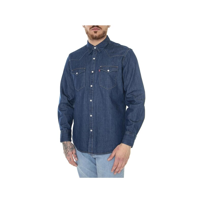 LEVIS  Tričko M Barstow Western Standard Lower Haight Med Indigo