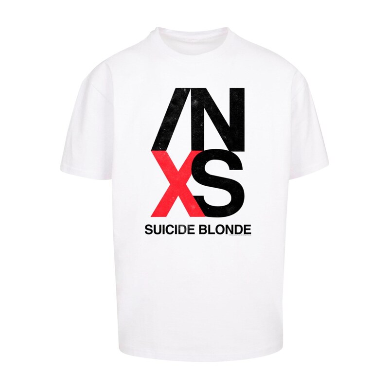Merchcode Tričko INXS - X Tour červená / černá / bílá