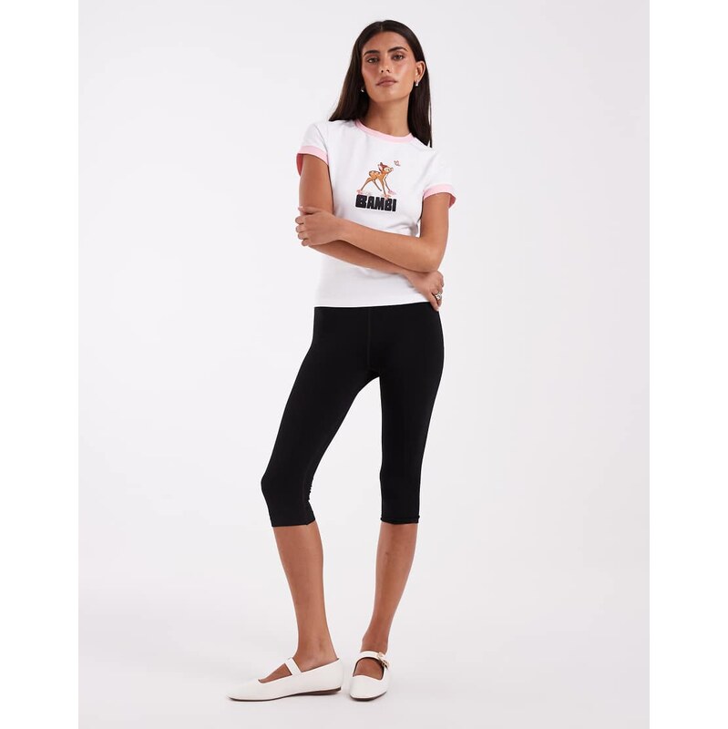 ASOS DESIGN seamless clean capris legging in black