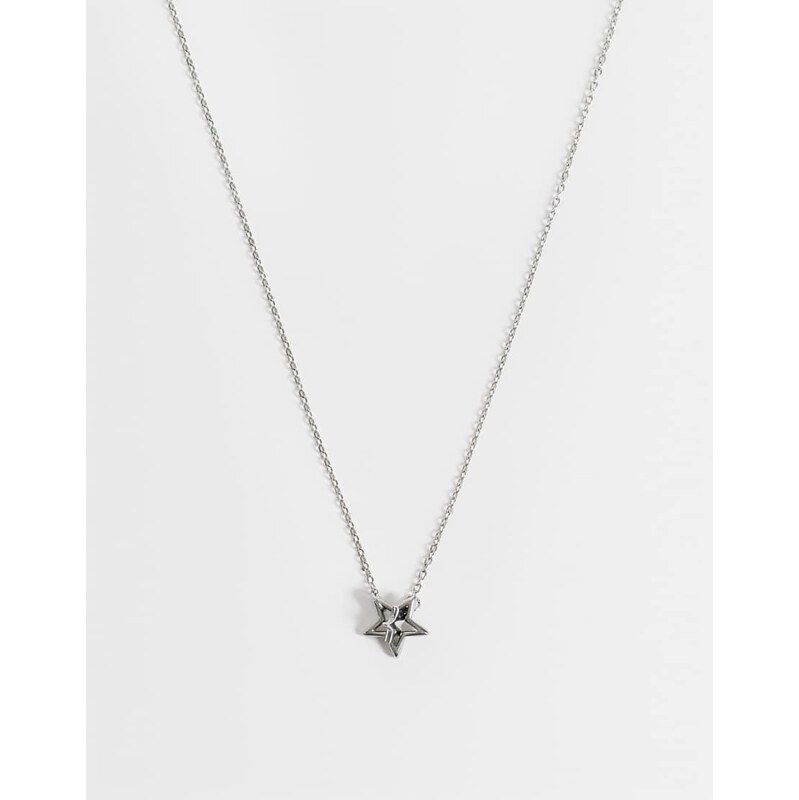 ASOS DESIGN waterproof stainless steel thread through star