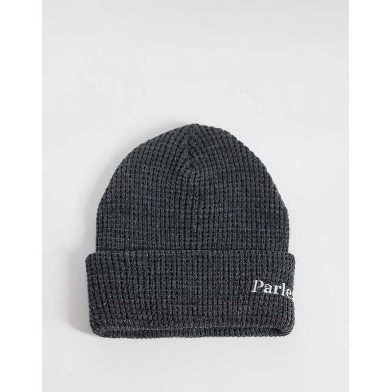 Parlez logo reyno wool mix beanie in grey