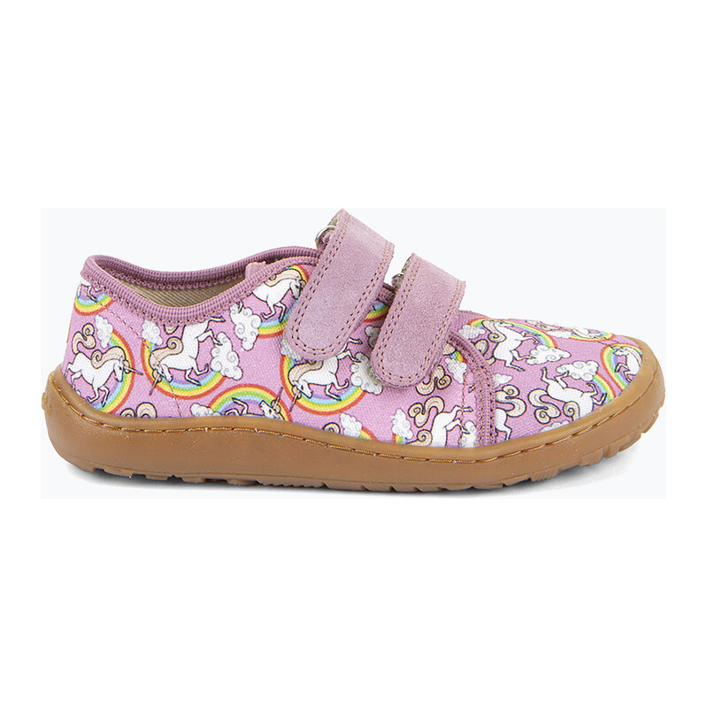 Dětské barefoot boty Froddo Canvas white/pink