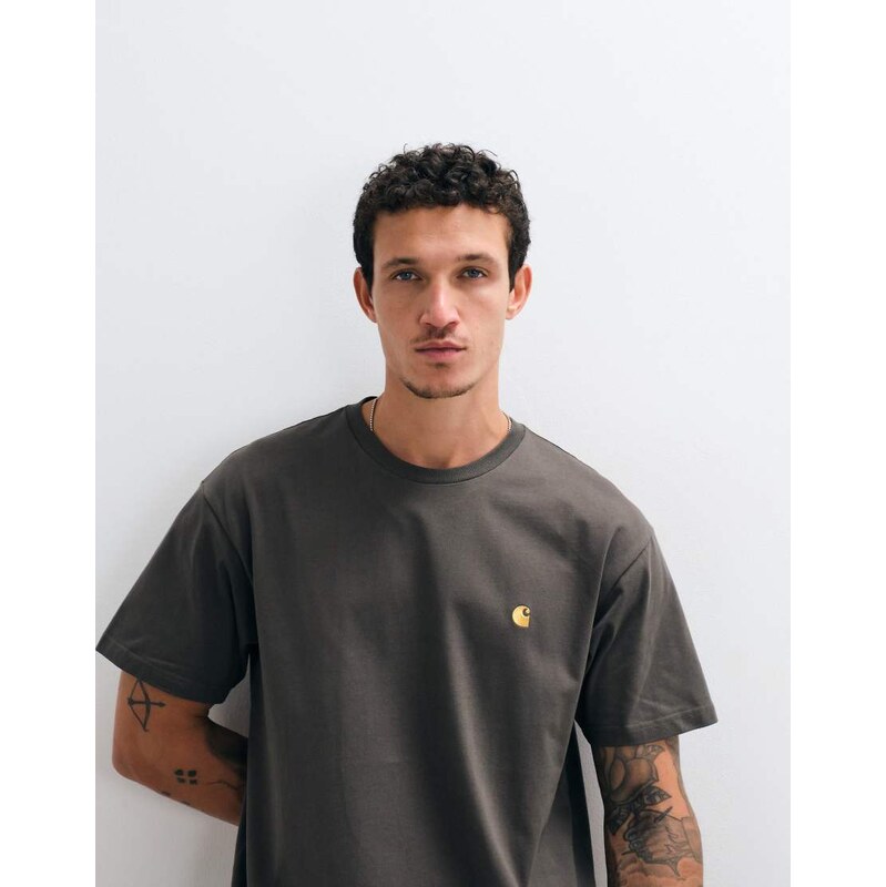 Carhartt WIP Chase t-shirt in dark grey