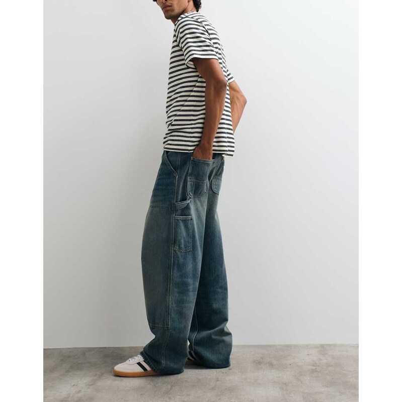 Carhartt WIP Oakland loose straight fit jeans in dark stone wash