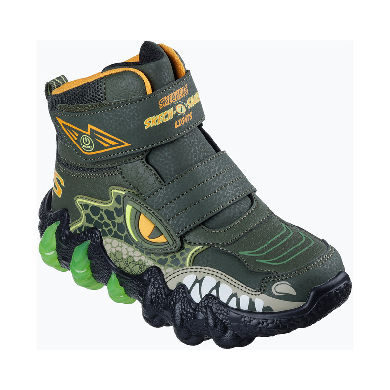 Dětské sněhule SKECHERS Skech-O-Saurus Lights 2.0 green