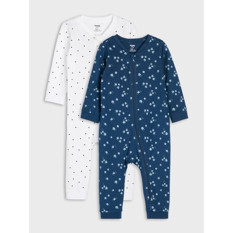 Sinsay - Bavlněné Overaly S Květinovým Motivem 2 pack -