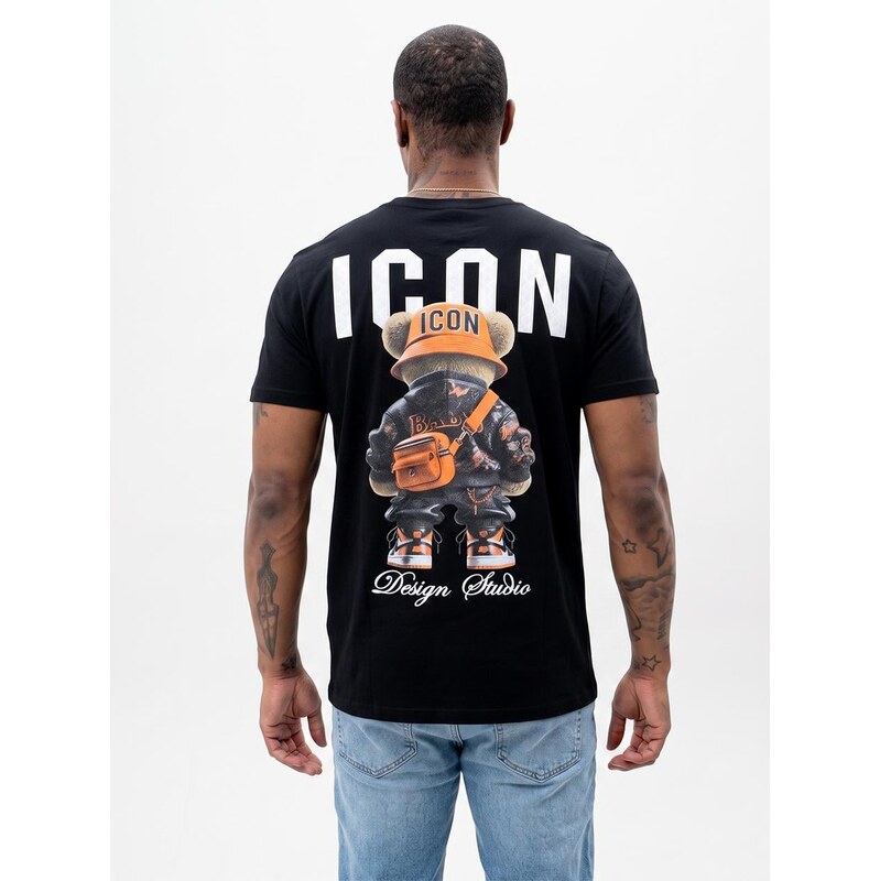 Pánské tričko s krátkým rukávem střih Slim černé MyStars Icon