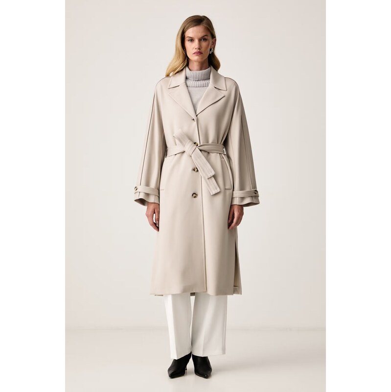 MM by Max Mara kabát dámský s viskózou MMLESPOSTO