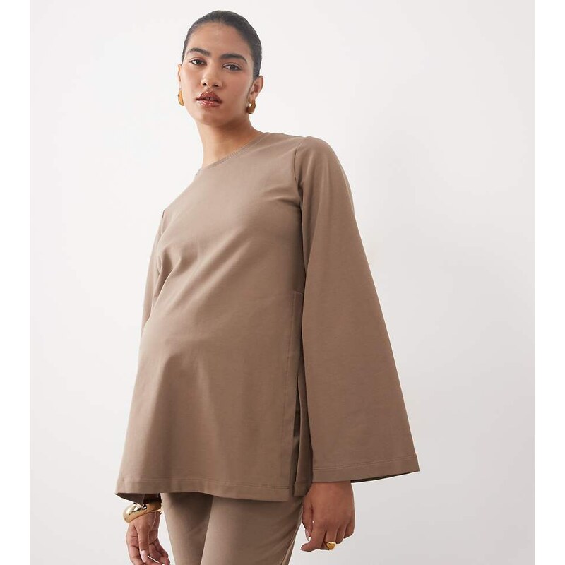 Mama.licious Mamalicious maternity sweat top co-ord with flared