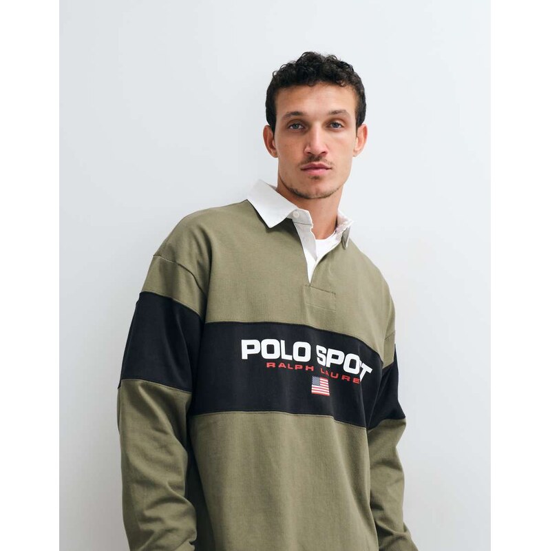 Polo Ralph Lauren Sport heavyweight ruby shirt in khaki-Green