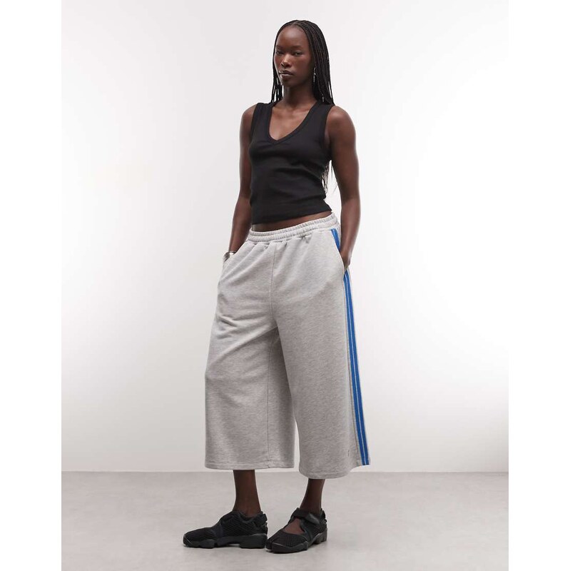 COLLUSION xl baggy ankle grazer shorts in grey marl