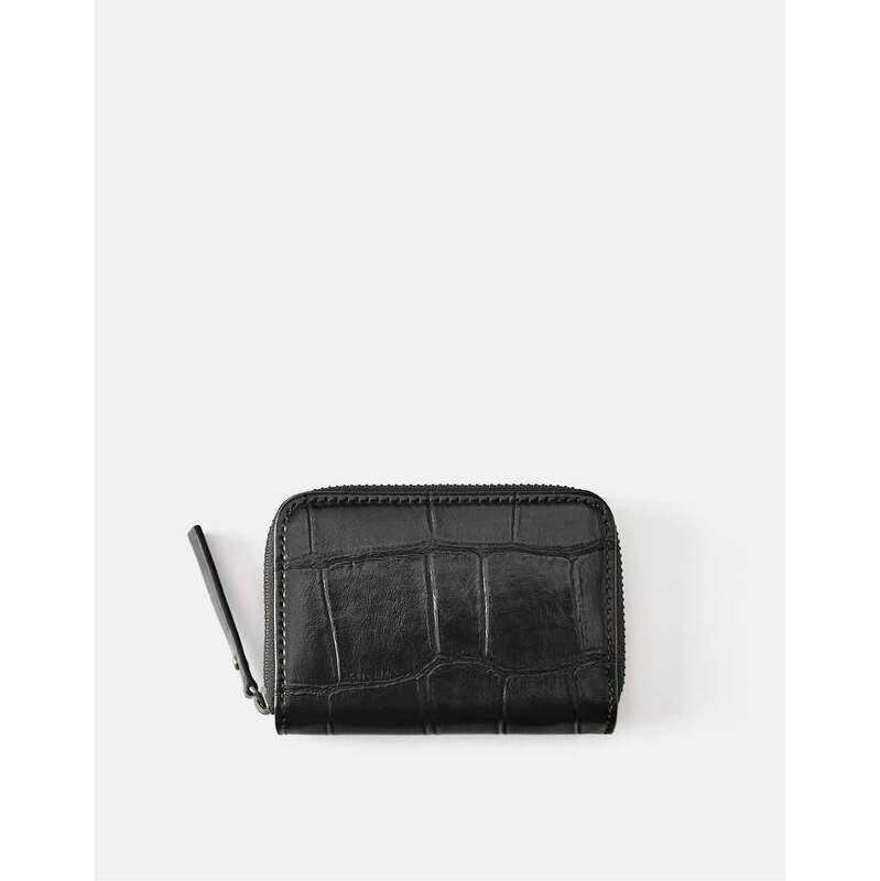 Pull&Bear Textured wallet in black