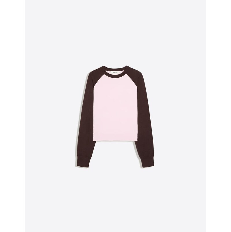 Bershka Round neck raglan jumper in pink