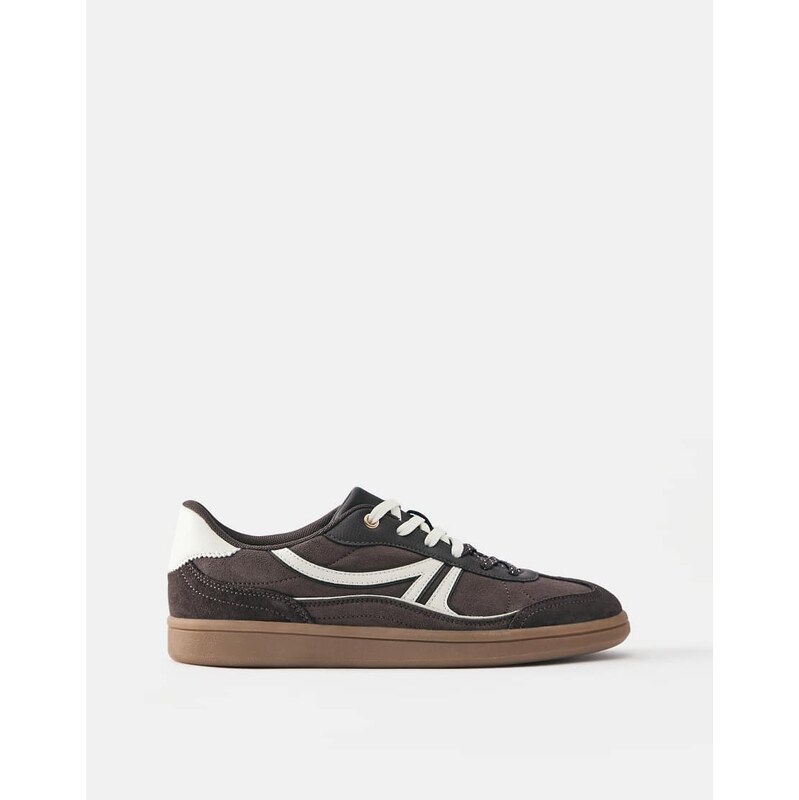 Pull&Bear Retro trainers in brown