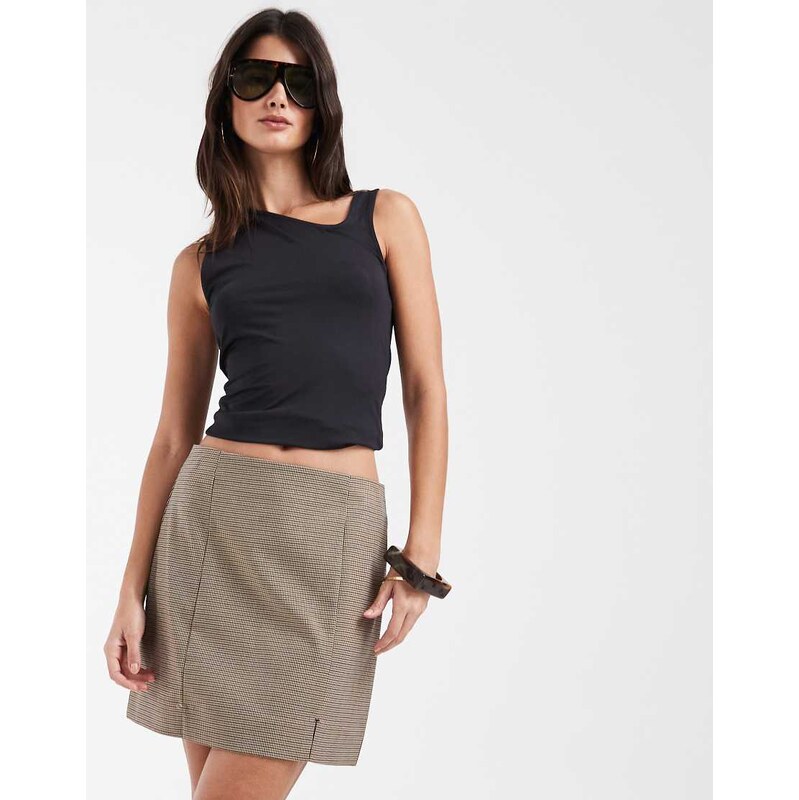 ASOS DESIGN Tailored skirt in check-Multi