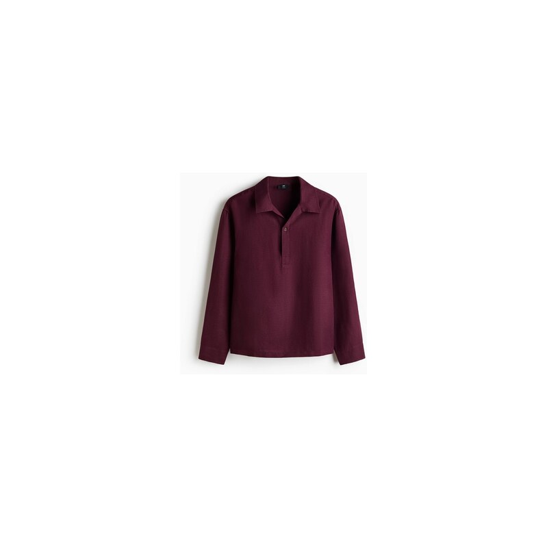 H&M - Košile bez zapínání Relaxed Fit - Vínová