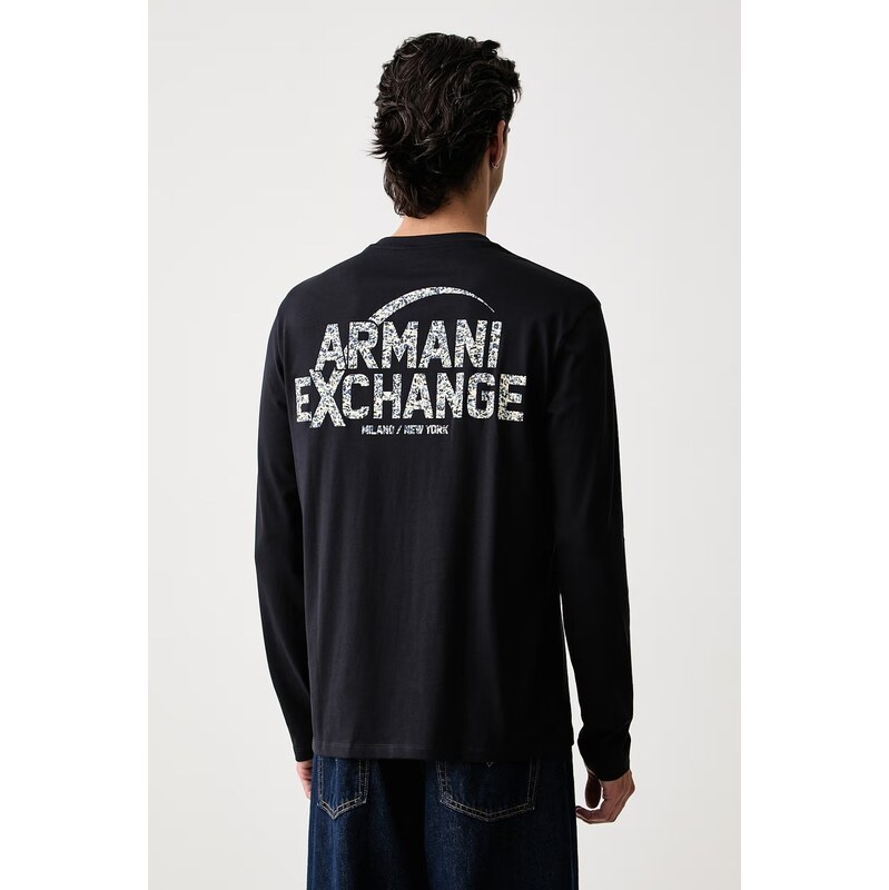 Armani Exchange tričko s dlouhým rukávem pánské bavlněné