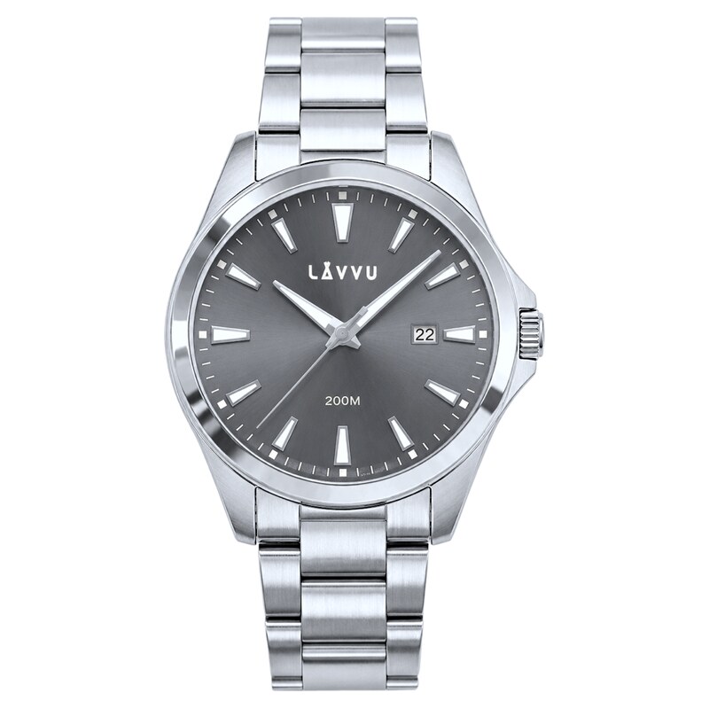 LAVVU 20 ATM Pánské hodinky ISBRYDER Grey LWM0332