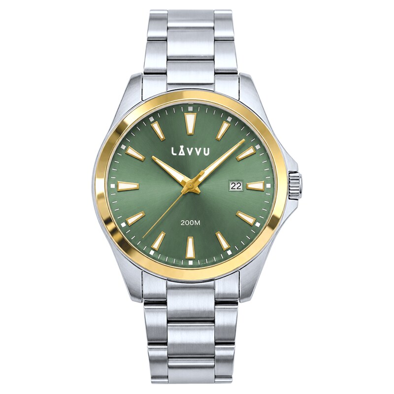 LAVVU 20 ATM Pánské hodinky ISBRYDER Gold-green LWM0334