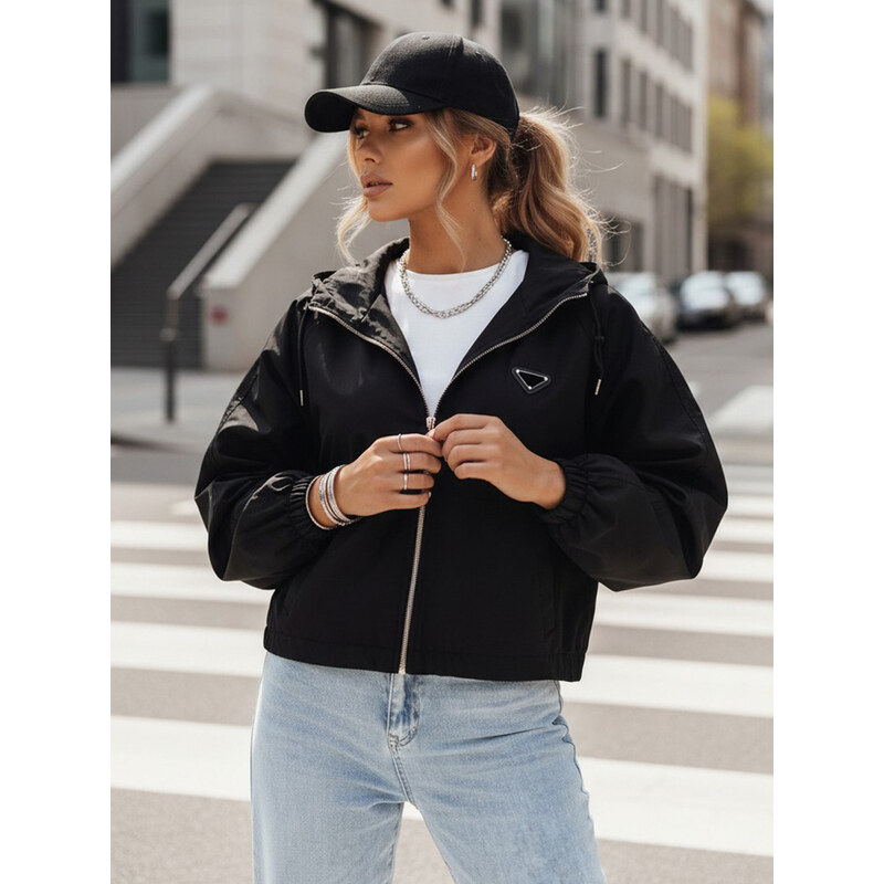 BASIC Černá oversize lehká bunda CATRAL