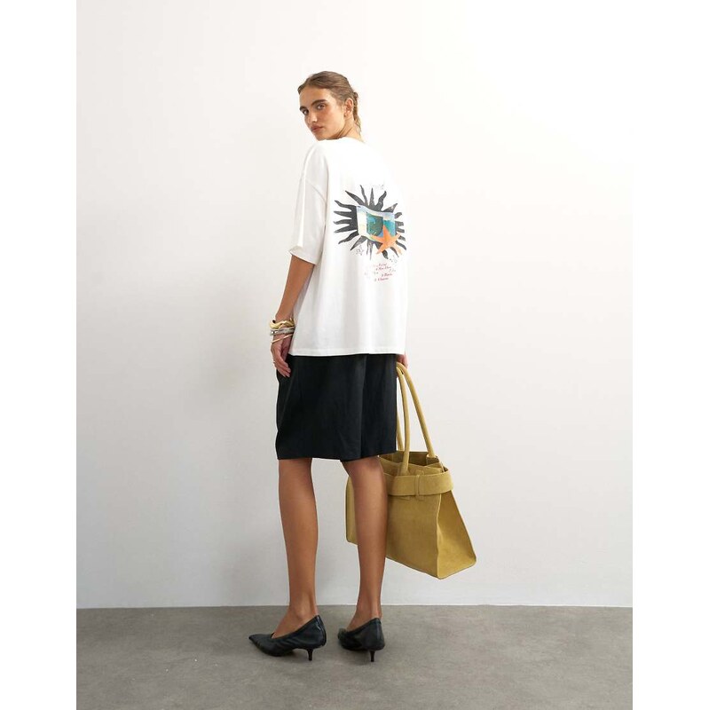 Topshop graphic Nomad oversized t-shirt in white