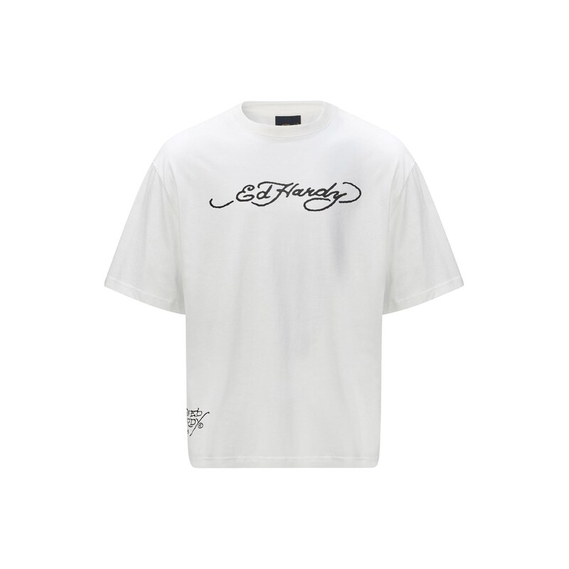 Ed Hardy Tričko Drags tmavě šedá / černá / bílá