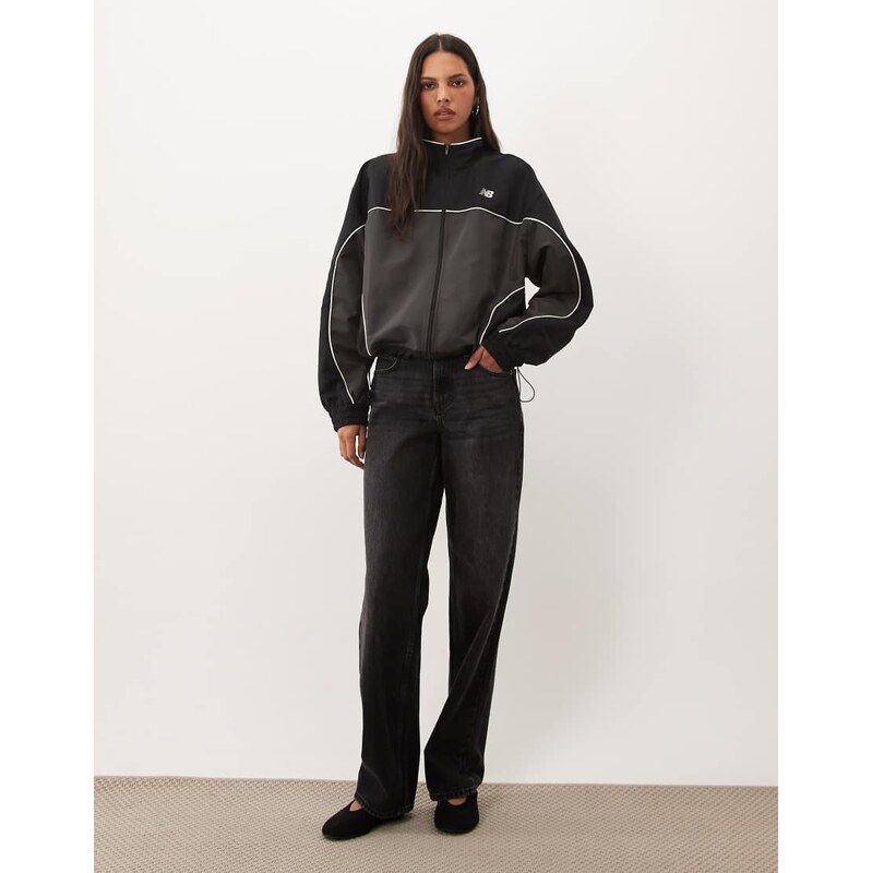 New Balance Trackside woven jacket in black
