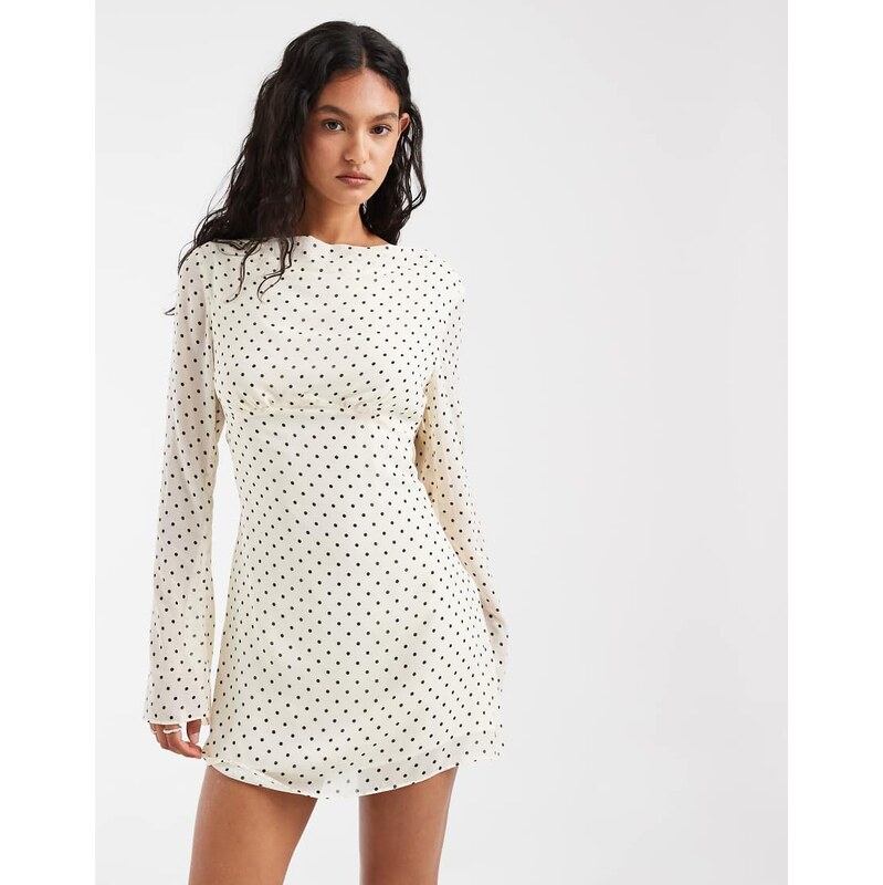 Free People Jolie printed mini dress in polka dot-Multi