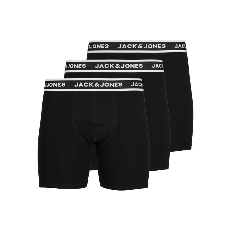 Jack & Jones Plus Boxerky JACSolid černá / bílá