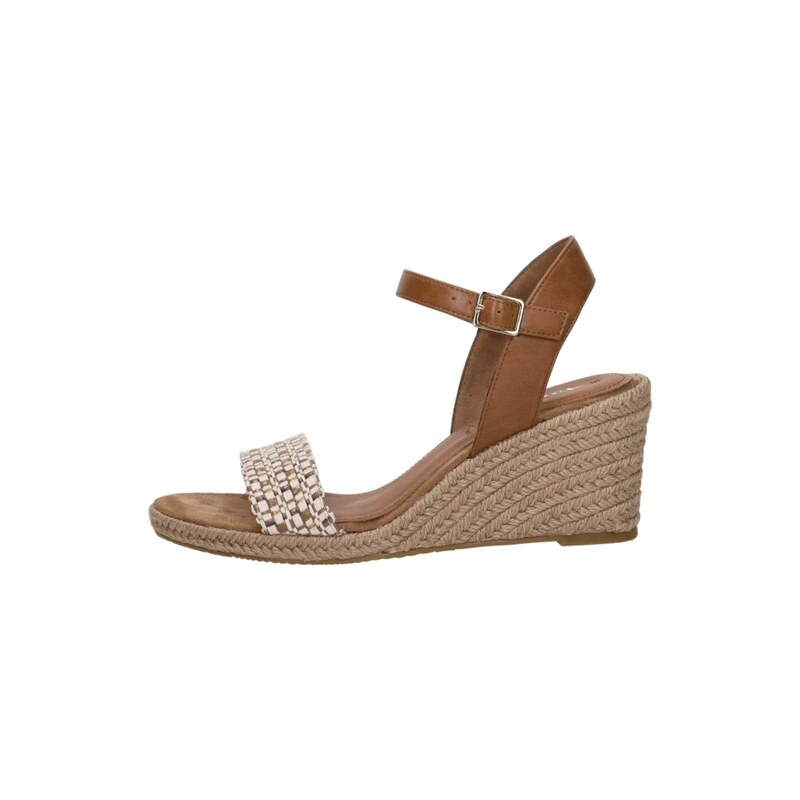 Tamaris Sandály Sandalen Touwzool koňaková