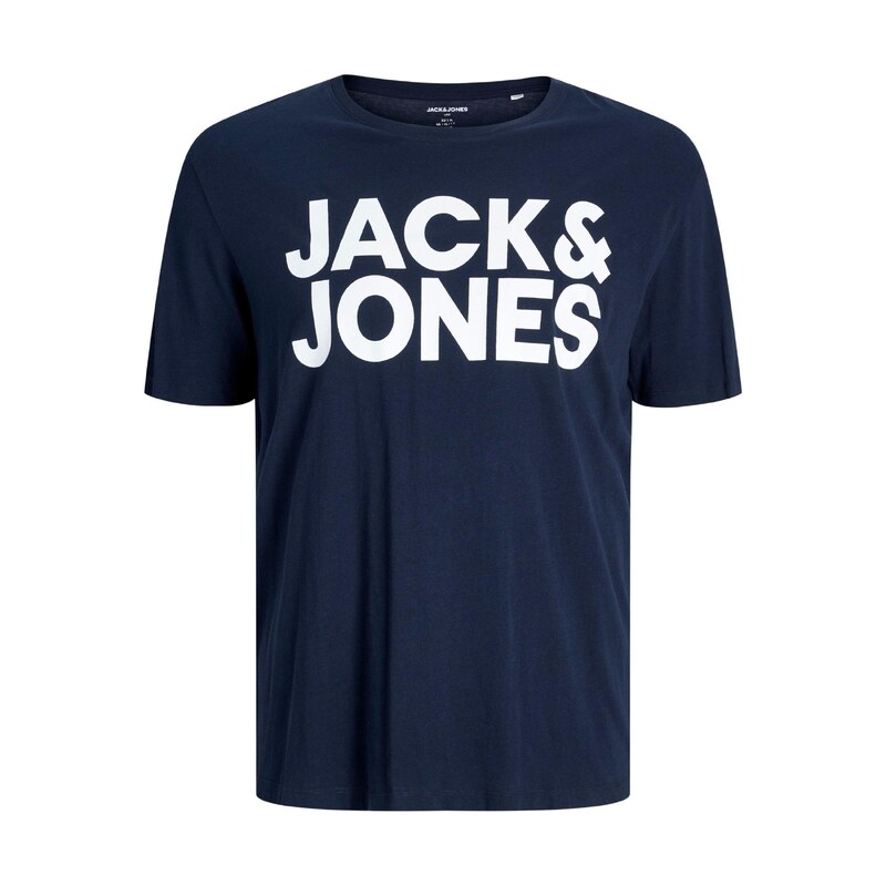 Jack & Jones Plus Tričko JJECorp námořnická modř / bílá