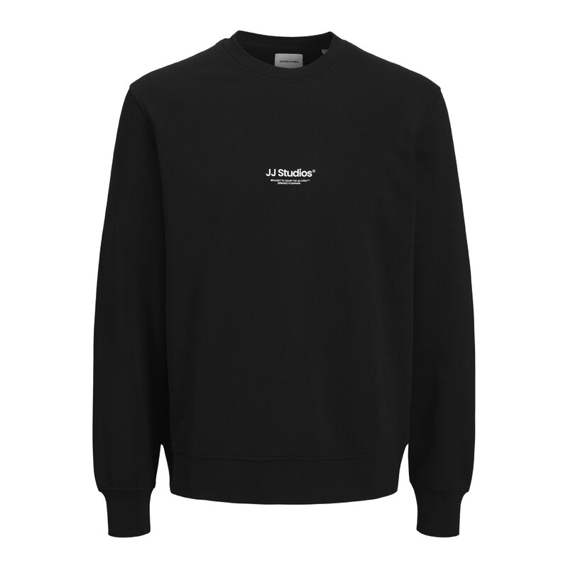 Jack & Jones Plus Mikina JJESOHO černá / bílá
