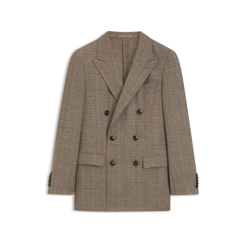 BOSS Regular-fit jacket in silk and virgin wool