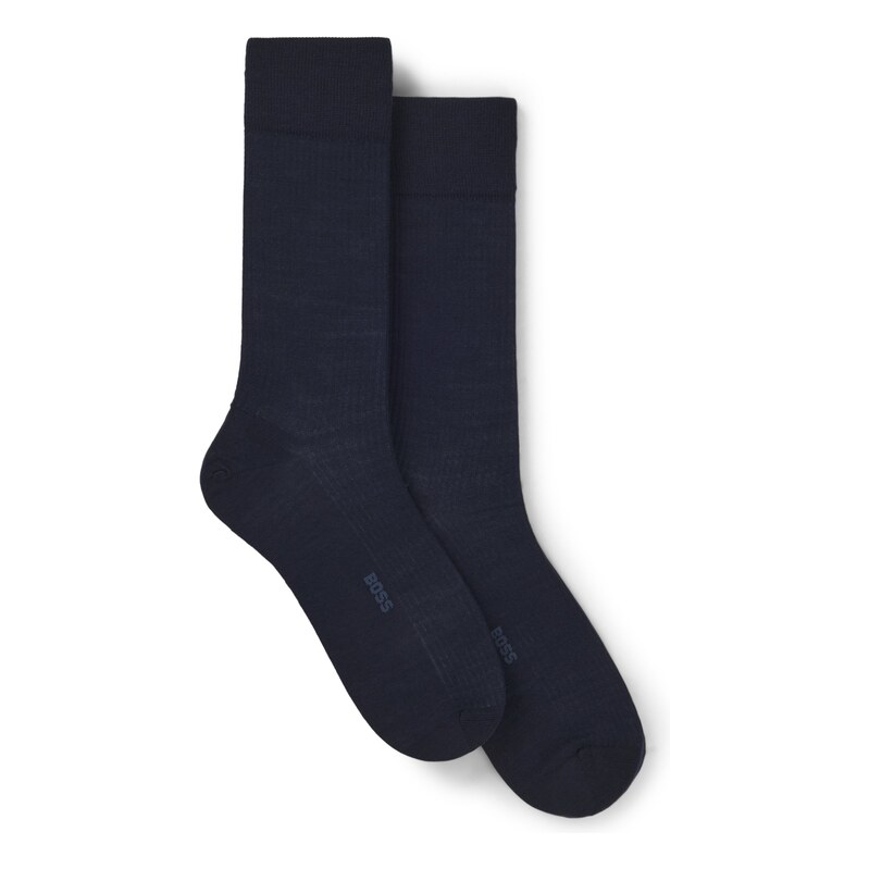 BOSS Two-pack of regular-length ribbed socks