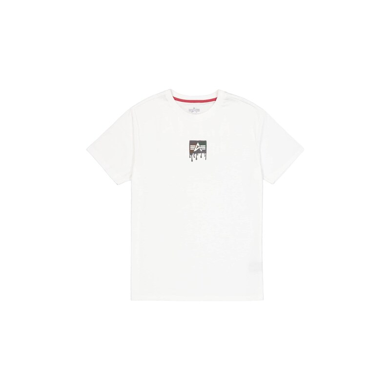 ALPHA INDUSTRIES Tričko černá / bílá