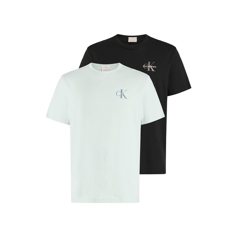 Calvin Klein Jeans Tričko CLASSIC pastelově zelená / černá