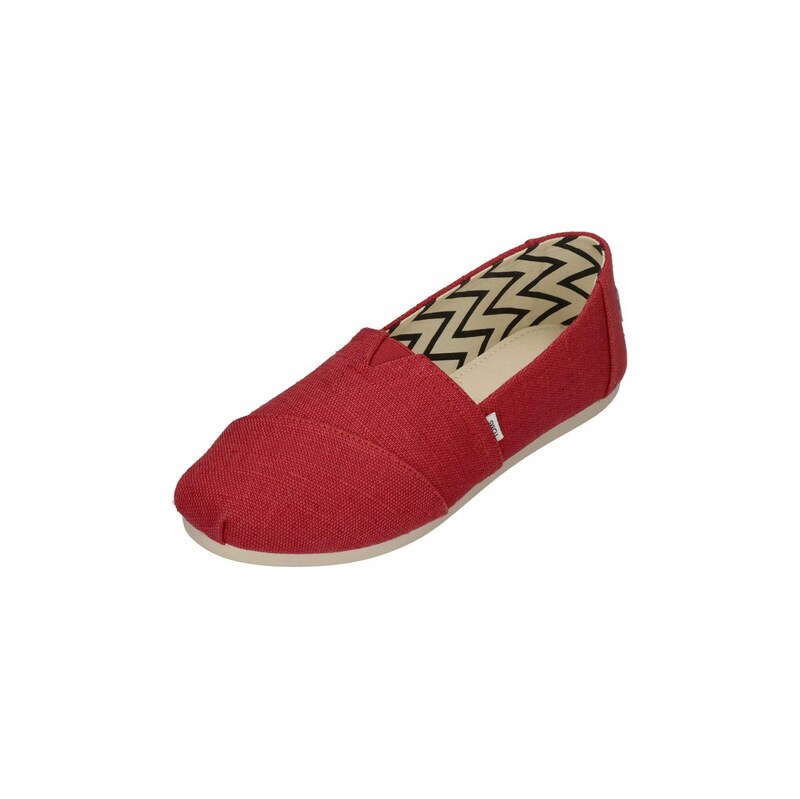 TOMS Slipper ALPARGATA rubínově červená
