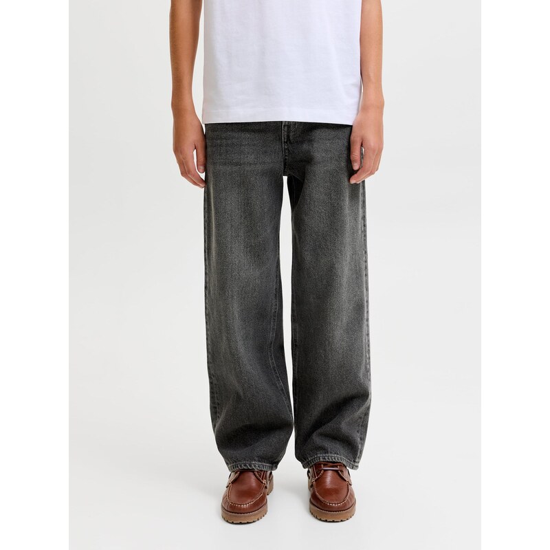 Jack & Jones Junior Džíny JJIALEX JJORIGINAL černá džínovina