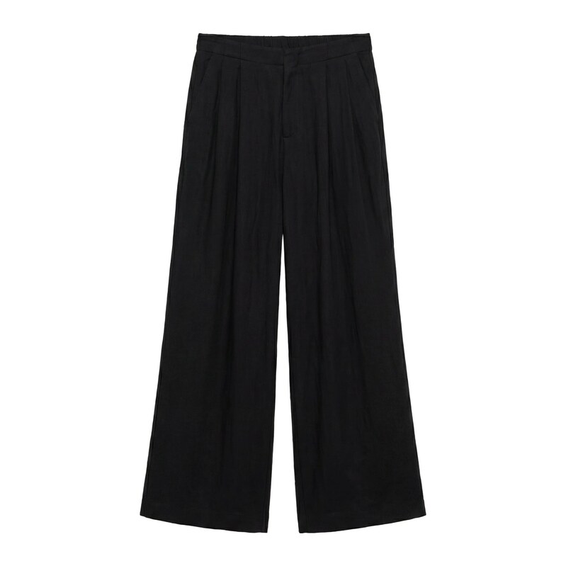 Pull&Bear Kalhoty s puky černá