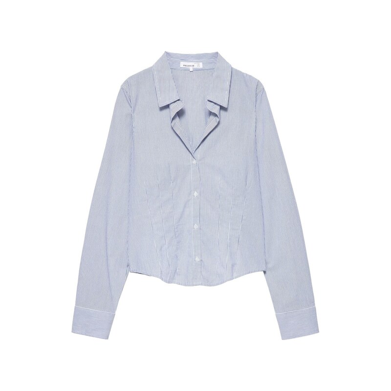 Pull&Bear Halenka světlemodrá / tmavě modrá