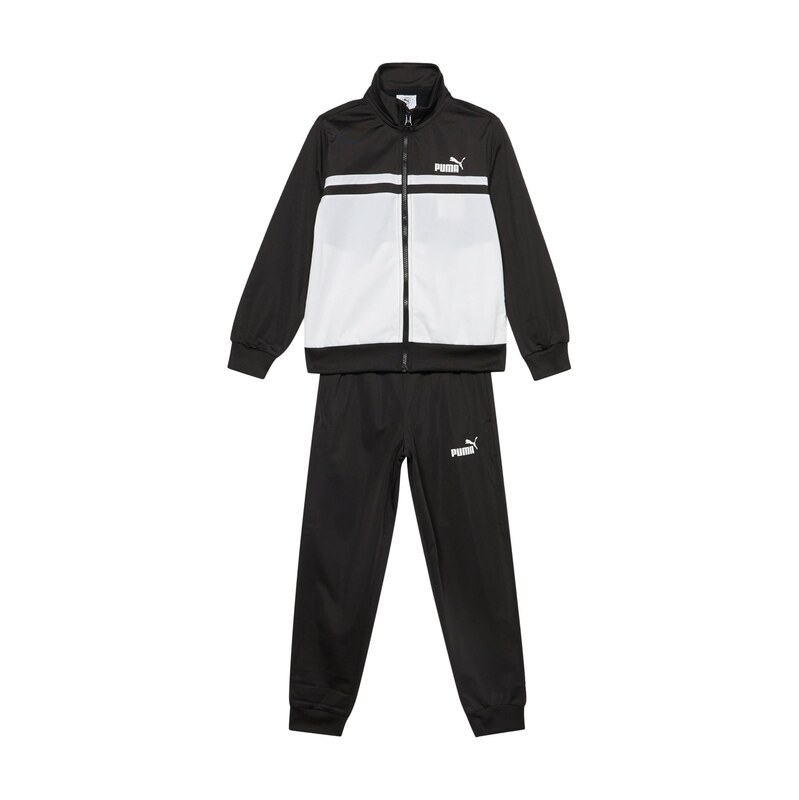 PUMA Joggingová souprava černá / bílá