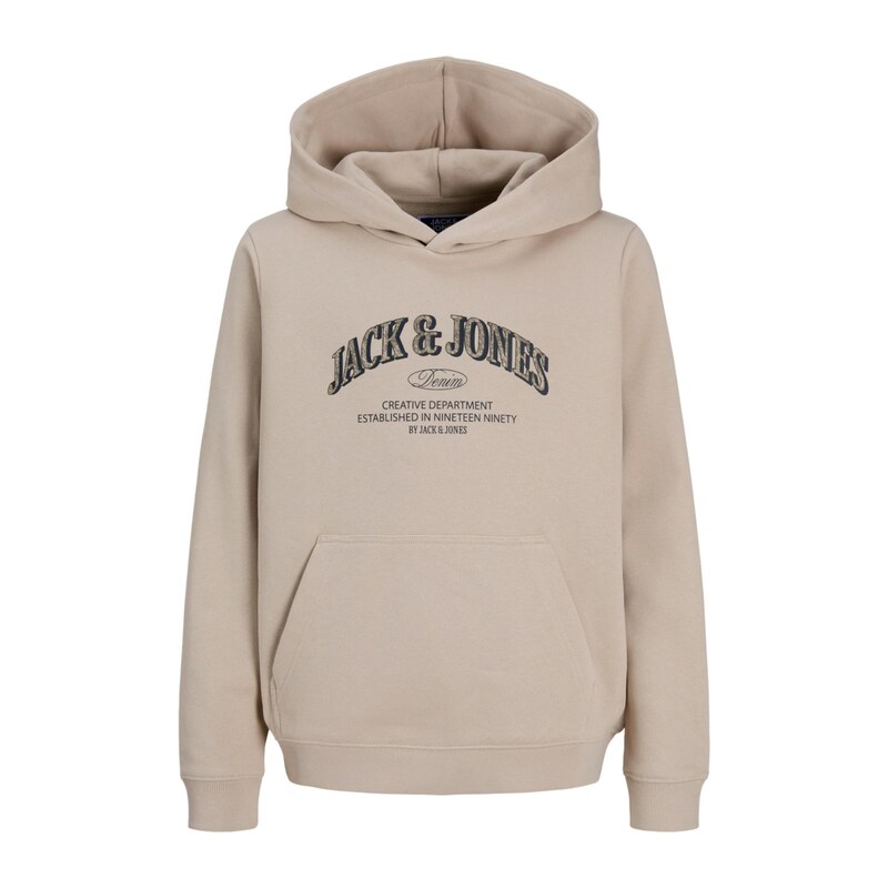Jack & Jones Junior Mikina JJEDENVER starobéžová / béžový melír